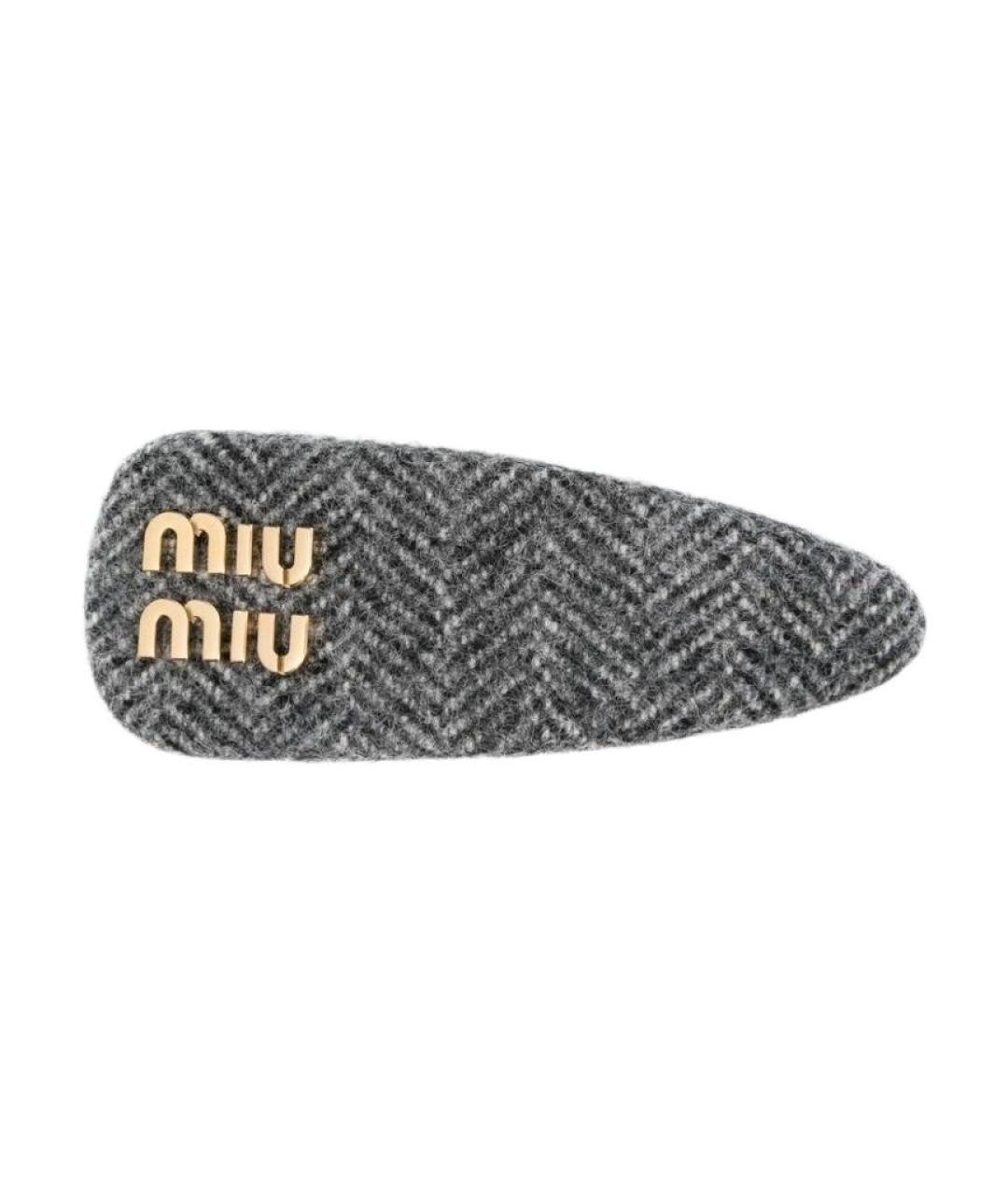 MIU MIU Черная заколка, фото 1