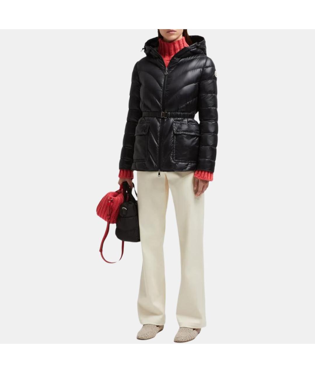 MONCLER Черный пуховик, фото 2