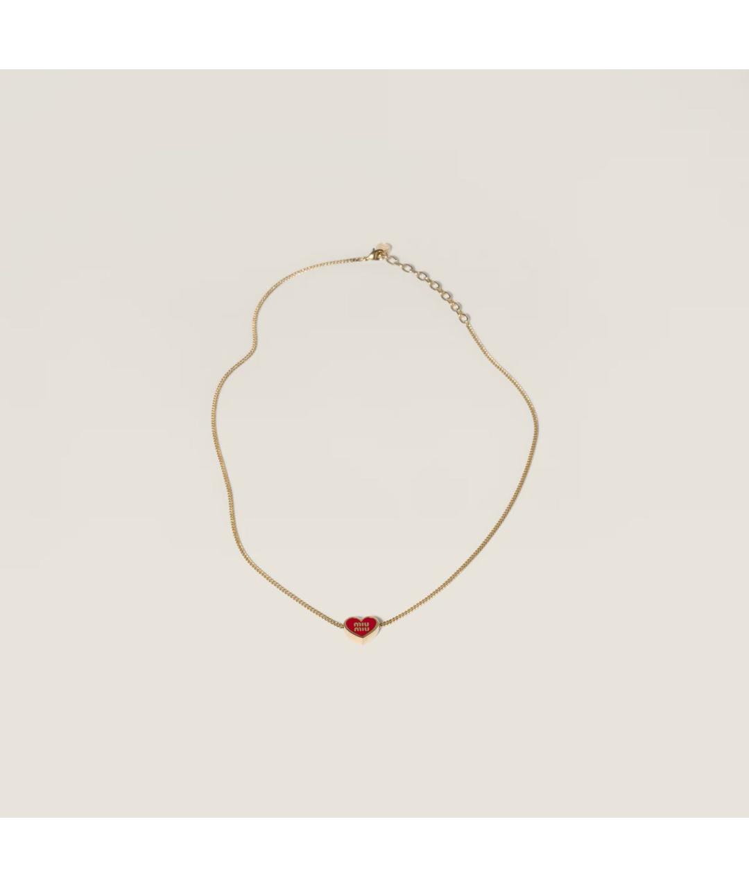 MIU MIU Золотая металлическая подвеска, фото 4