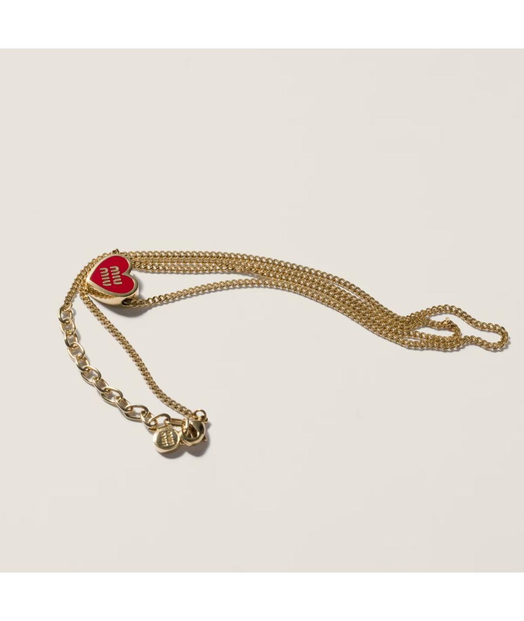 MIU MIU Золотая металлическая подвеска, фото 3