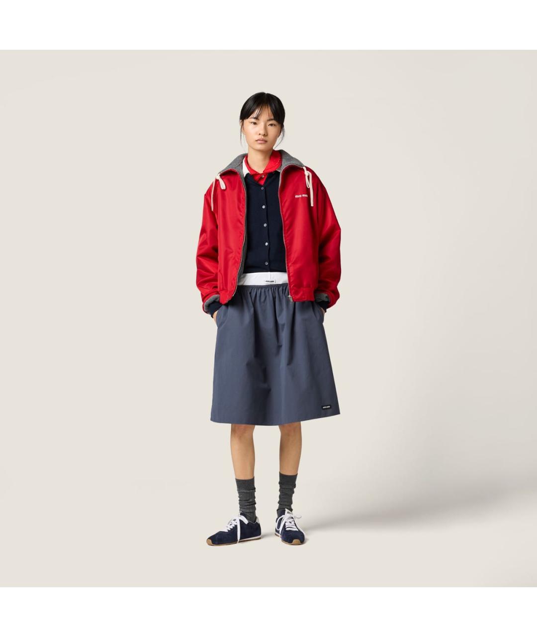 MIU MIU Красная полиамидовая куртка, фото 2