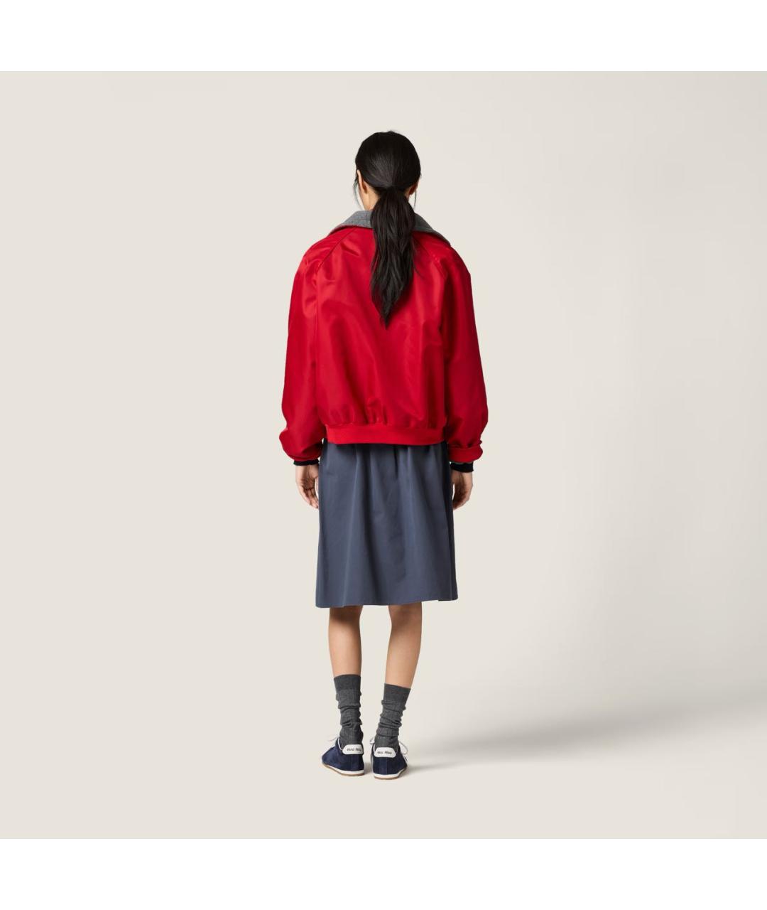 MIU MIU Красная полиамидовая куртка, фото 3