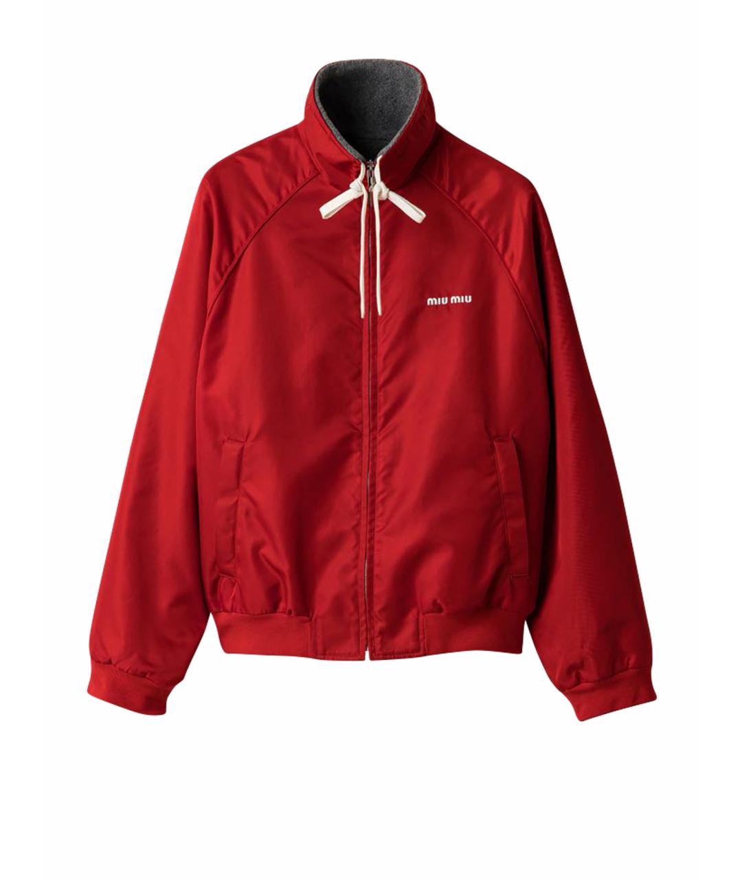 MIU MIU Красная полиамидовая куртка, фото 1