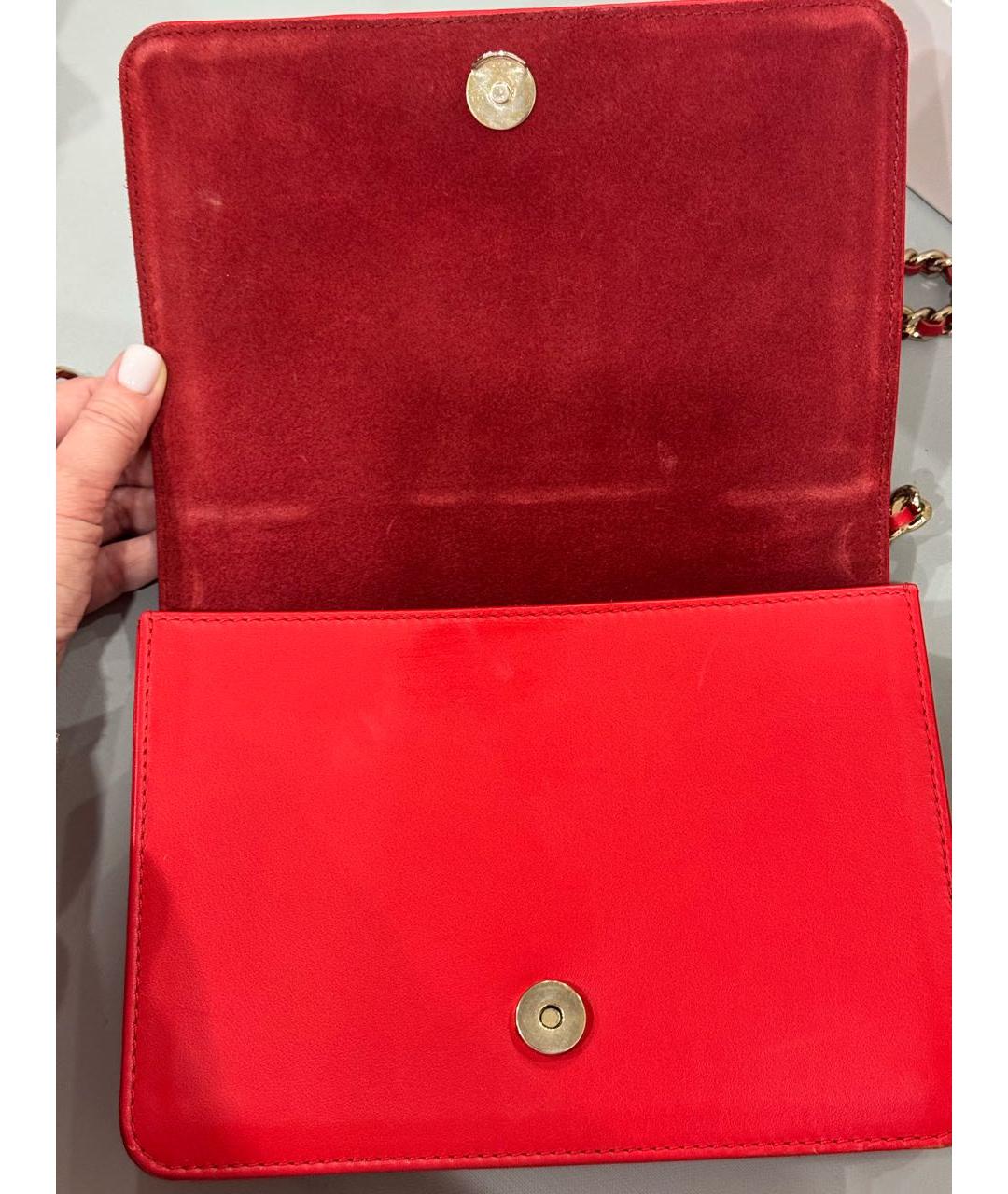 CAROLINA HERRERA Красная сумка через плечо, фото 3