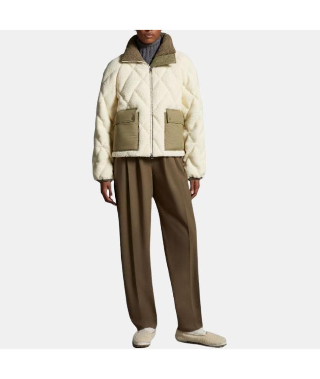 MONCLER Бежевый пуховик, фото 3