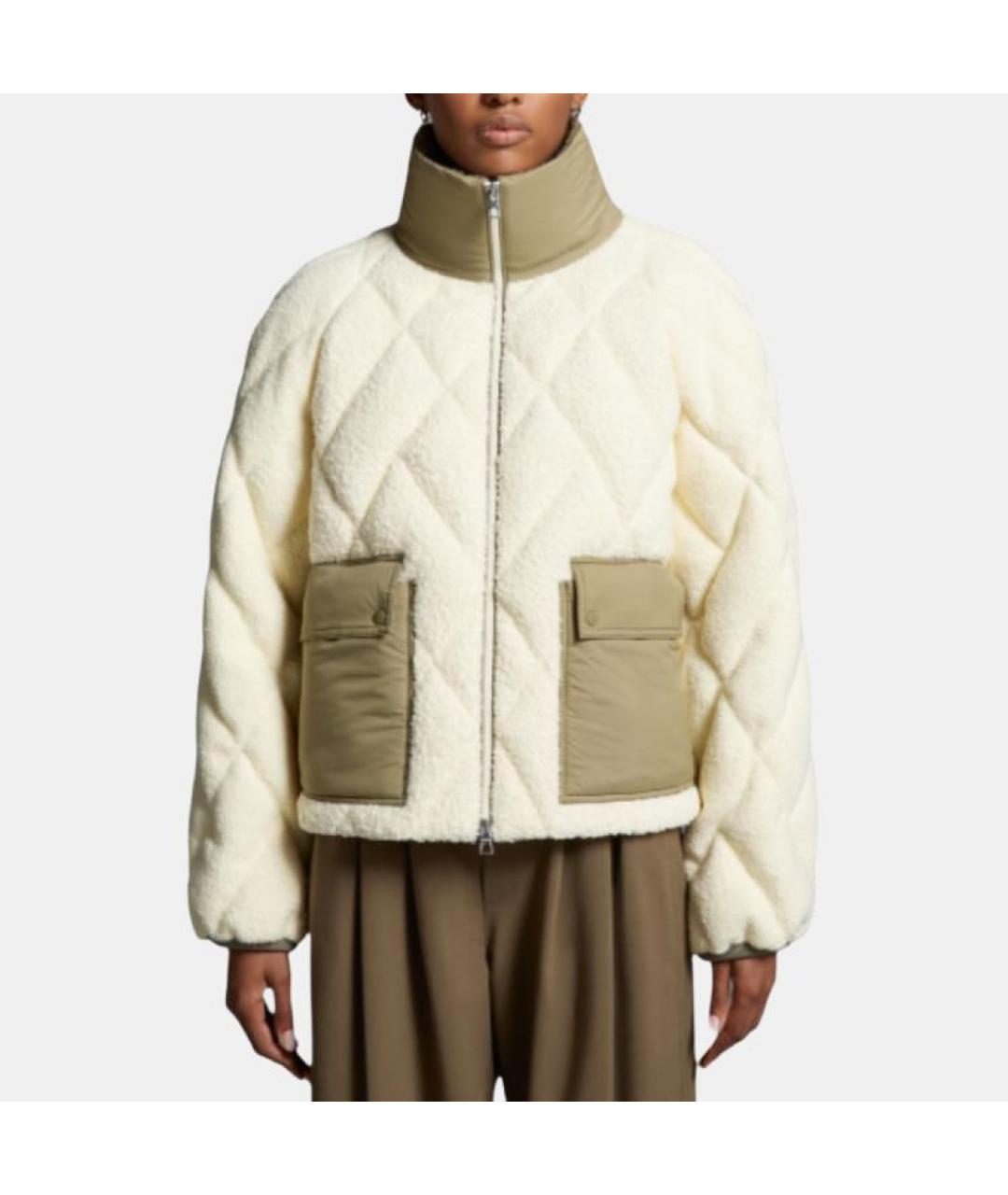 MONCLER Бежевый пуховик, фото 4