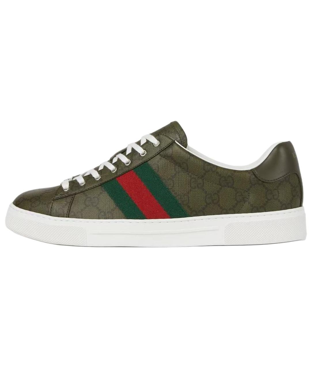 GUCCI Зеленые низкие кроссовки / кеды, фото 2