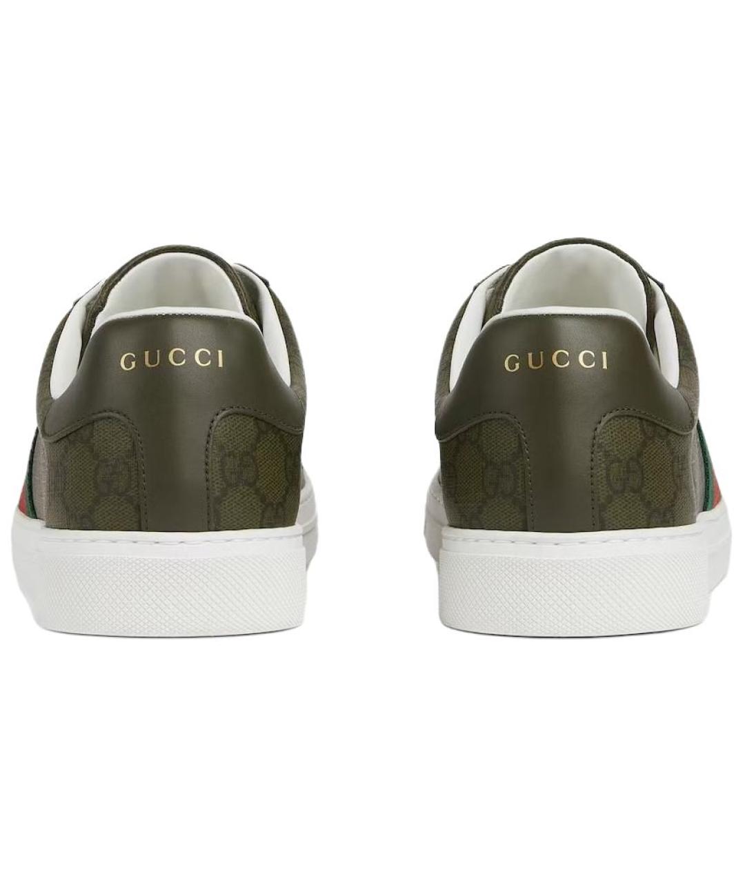 GUCCI Зеленые низкие кроссовки / кеды, фото 5