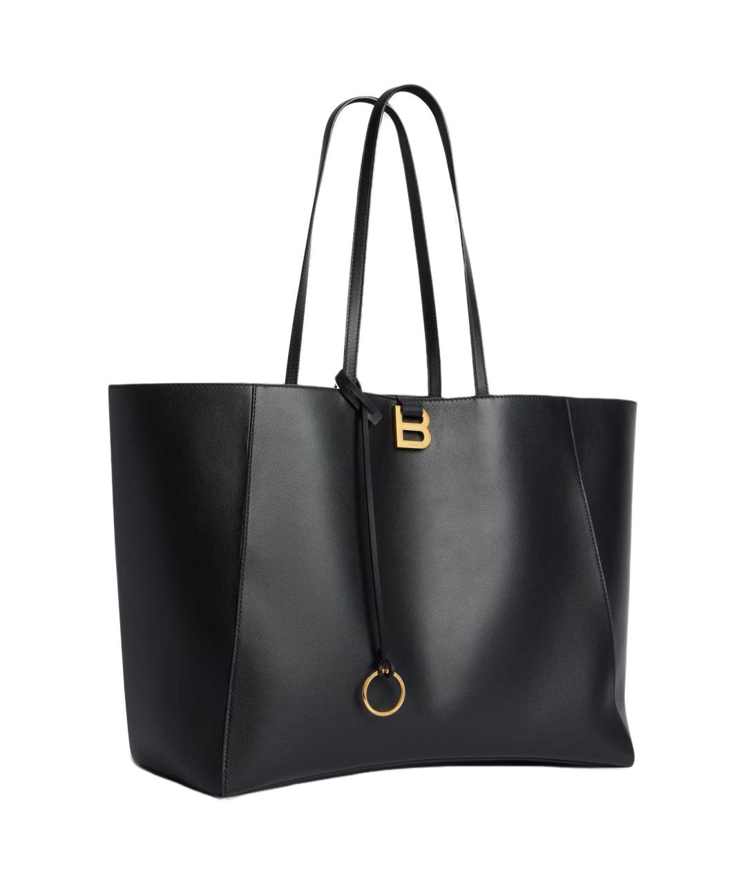 BALENCIAGA Черная кожаная сумка тоут, фото 2