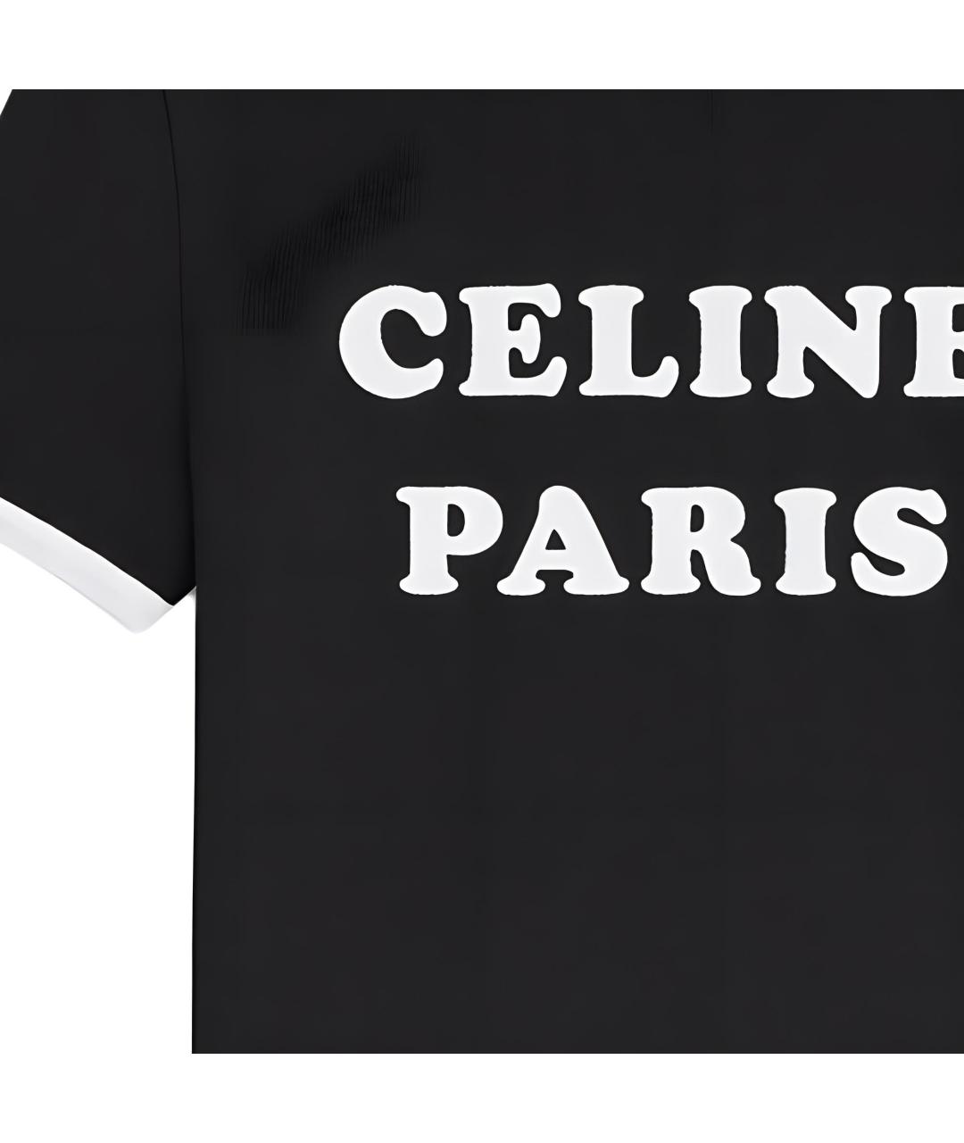 CELINE Черная футболка, фото 5