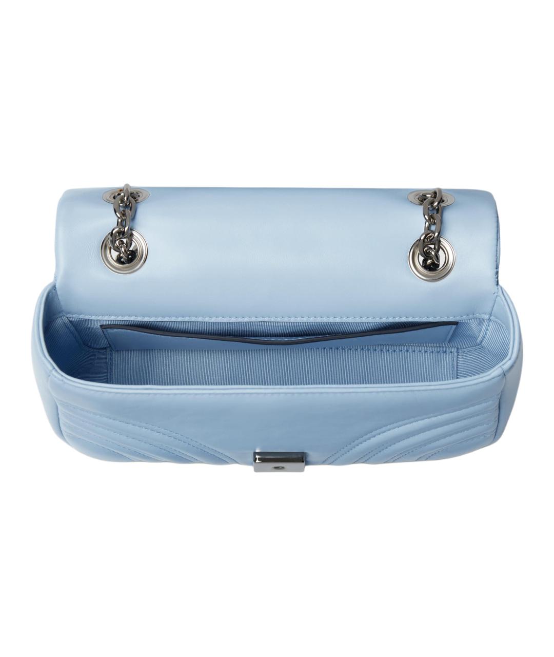 GUCCI Голубая кожаная сумка через плечо, фото 5