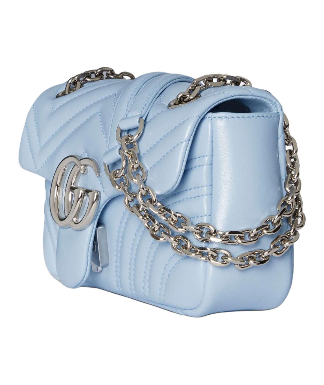 GUCCI Голубая кожаная сумка через плечо, фото 2