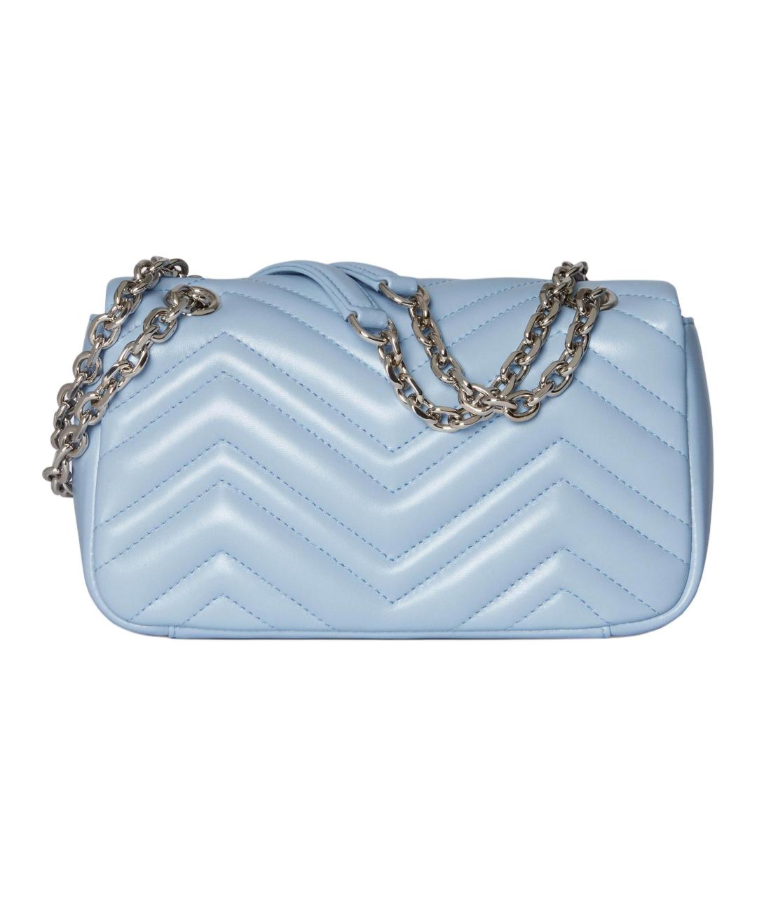 GUCCI Голубая кожаная сумка через плечо, фото 4