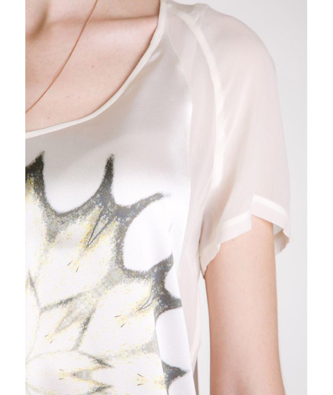 D.EXTERIOR Белая шелковая футболка, фото 4