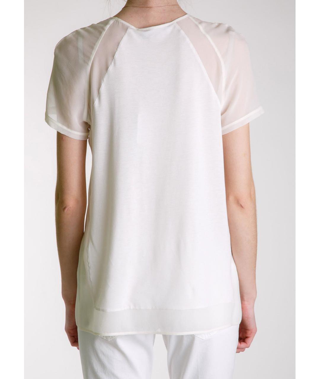 D.EXTERIOR Белая шелковая футболка, фото 3