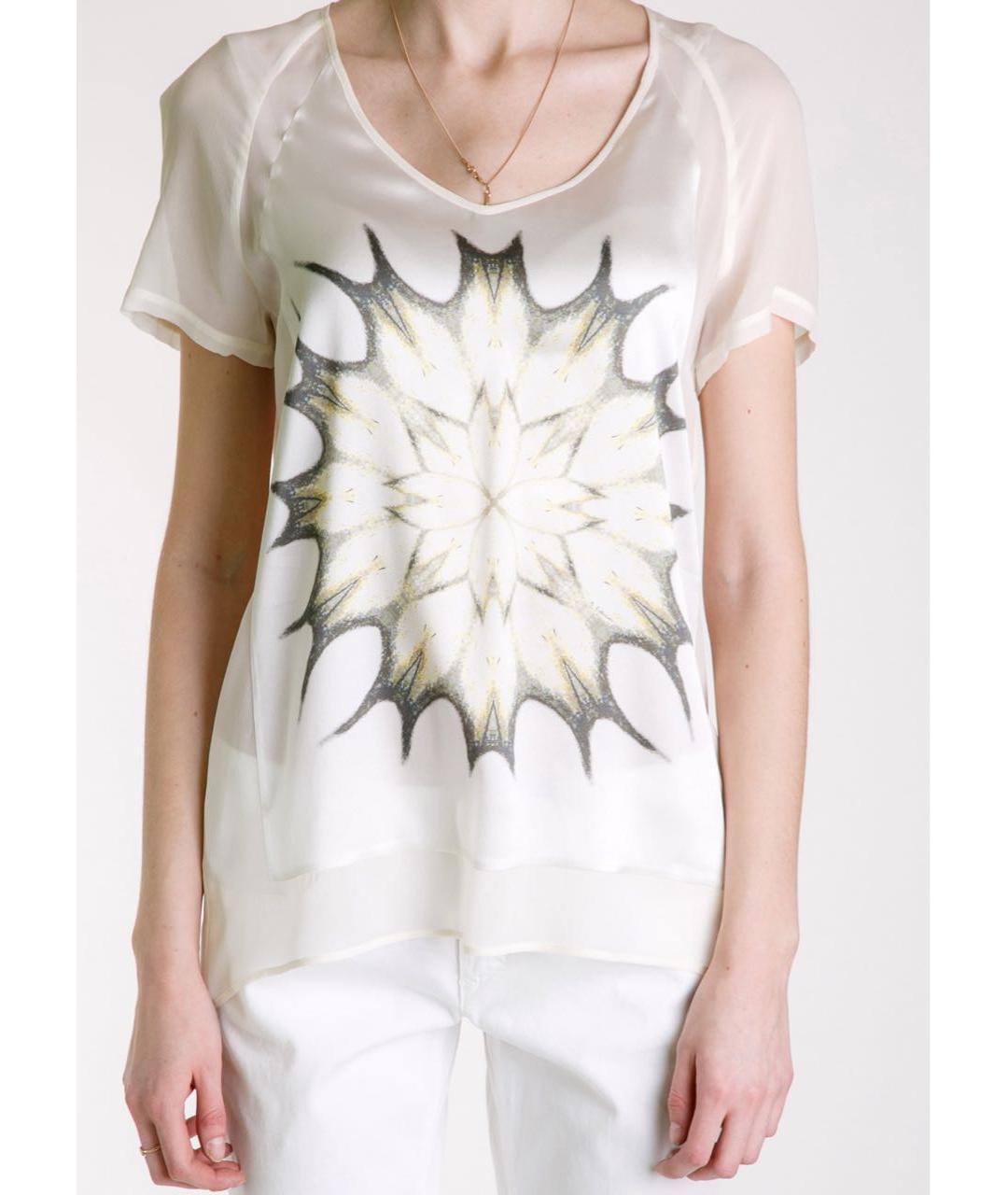 D.EXTERIOR Белая шелковая футболка, фото 2