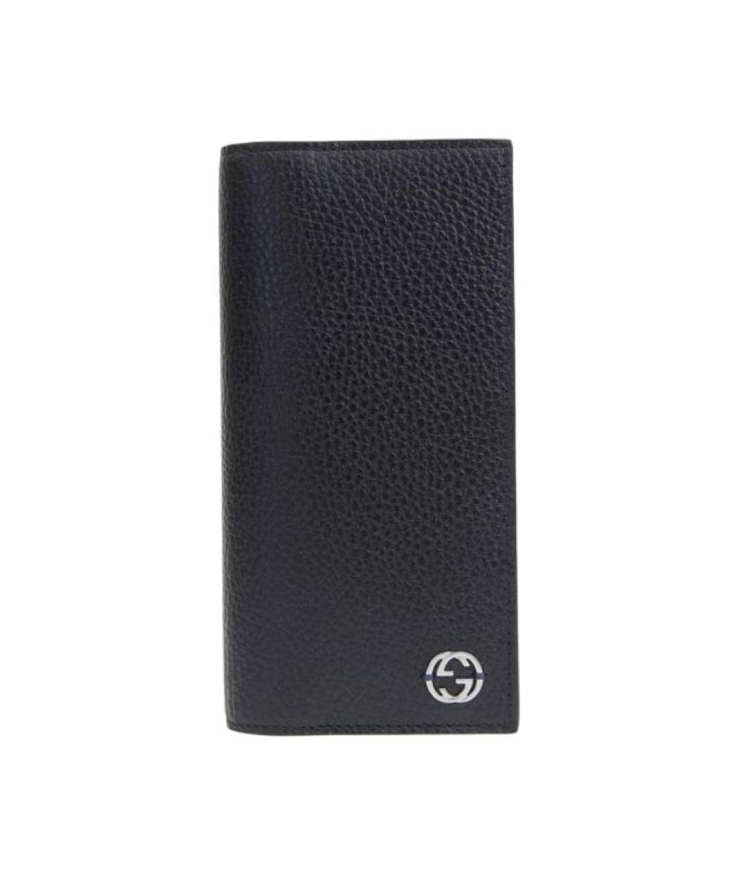 GUCCI Черный кожаный кошелек, фото 1