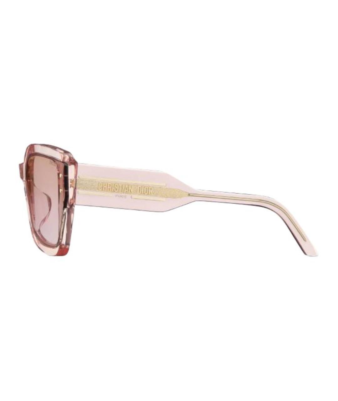 CHRISTIAN DIOR Розовые металлические солнцезащитные очки, фото 3