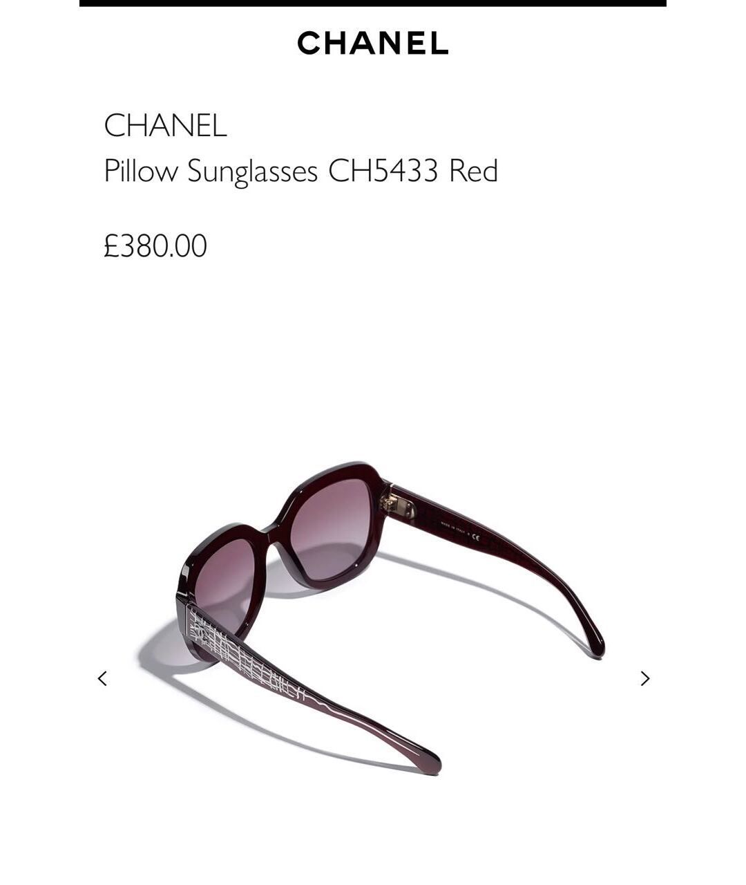 CHANEL PRE-OWNED Бордовые пластиковые солнцезащитные очки, фото 8
