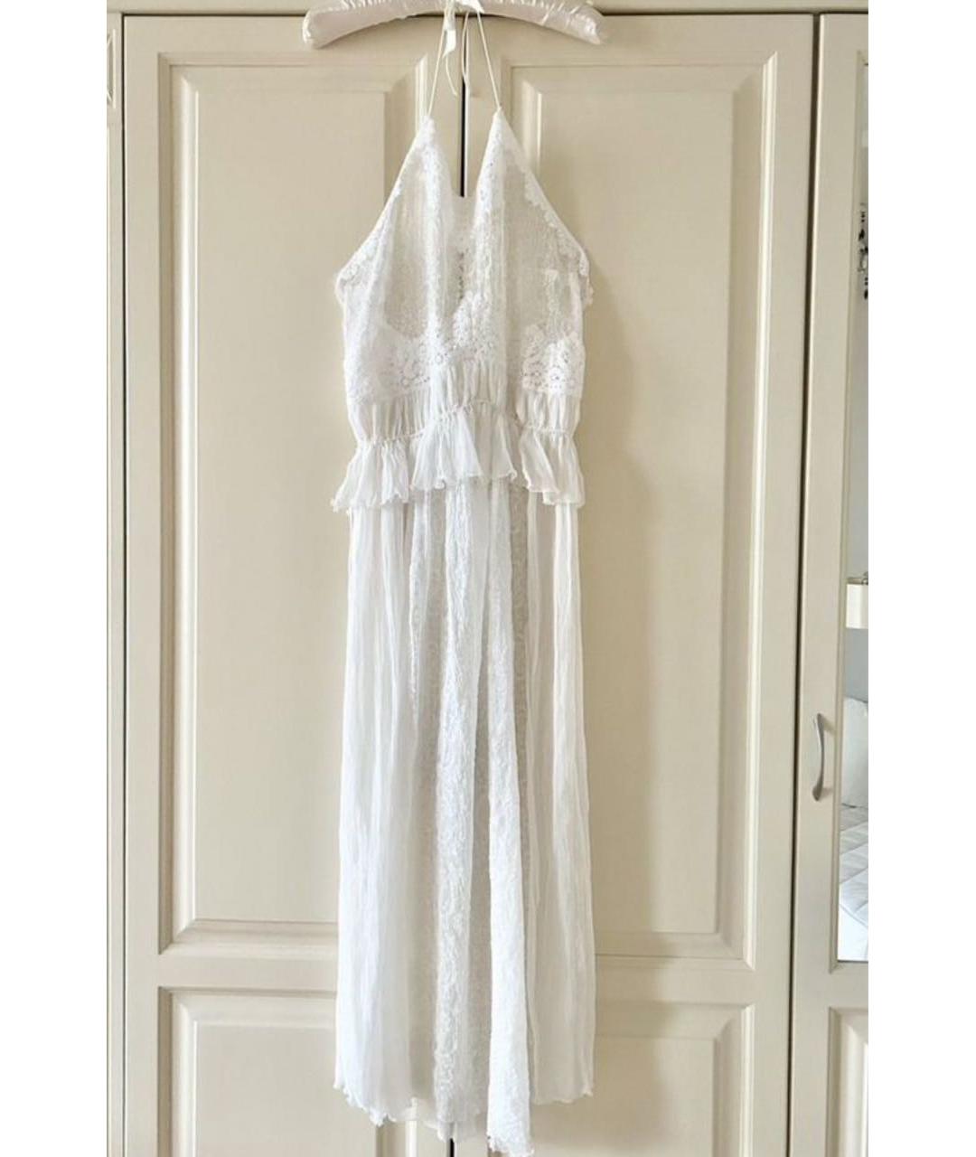 ERMANNO SCERVINO Бежевый шелковый сарафан, фото 5