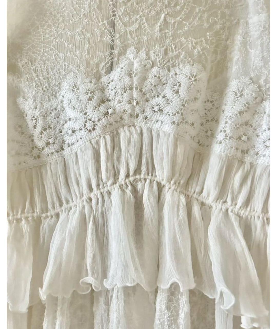 ERMANNO SCERVINO Бежевый шелковый сарафан, фото 4