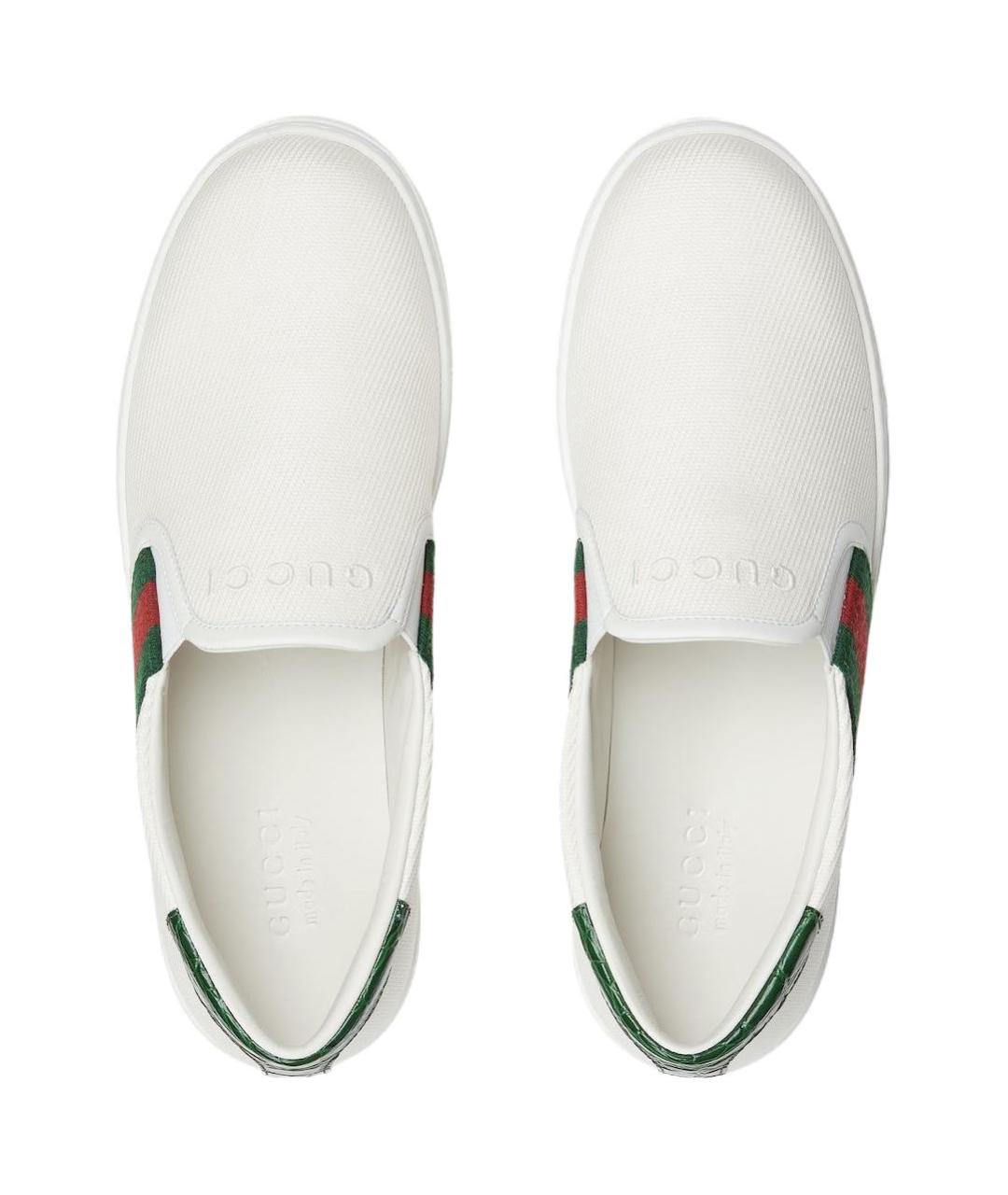 GUCCI Белые слипоны, фото 4