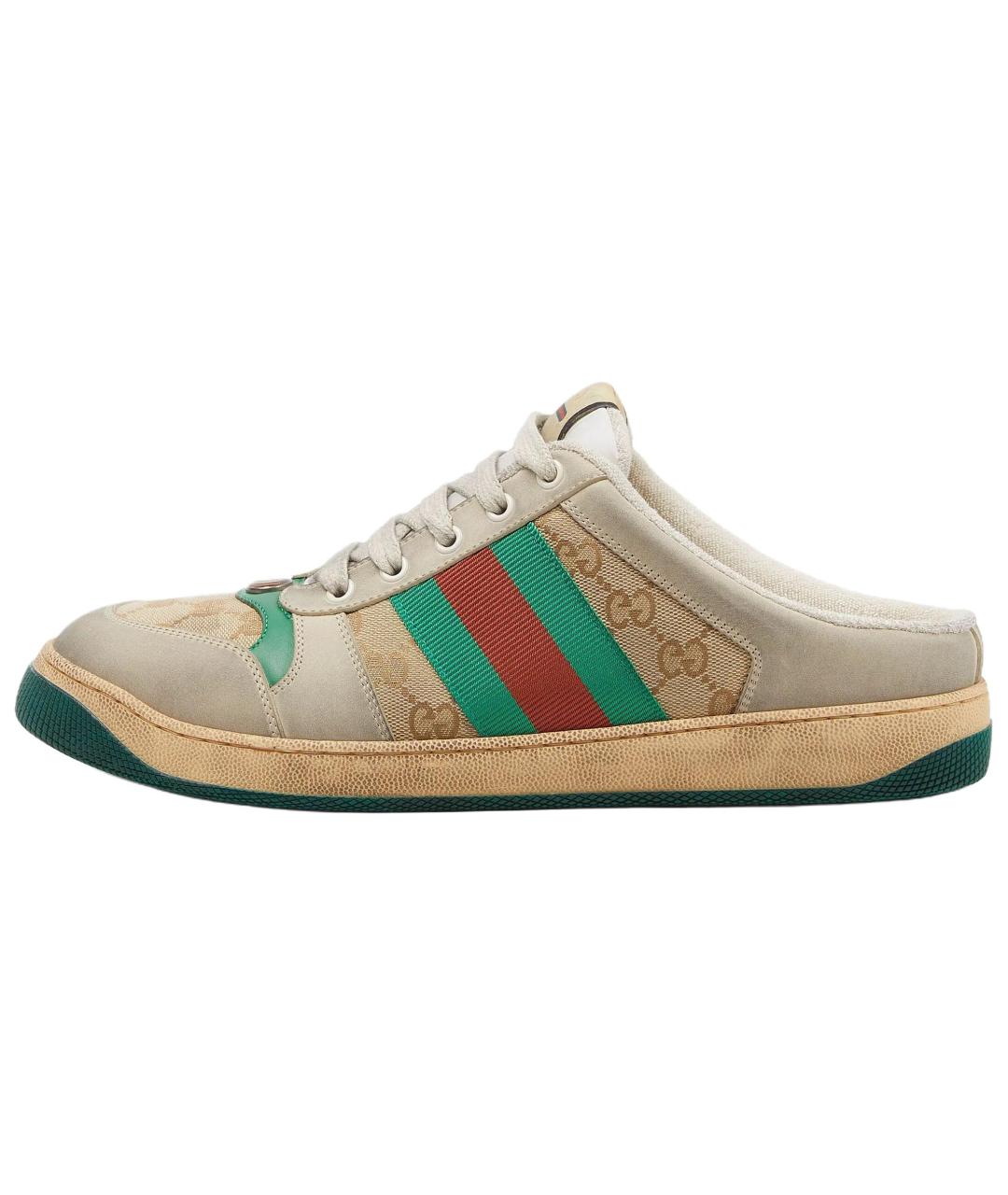 GUCCI Бежевые слипоны, фото 2