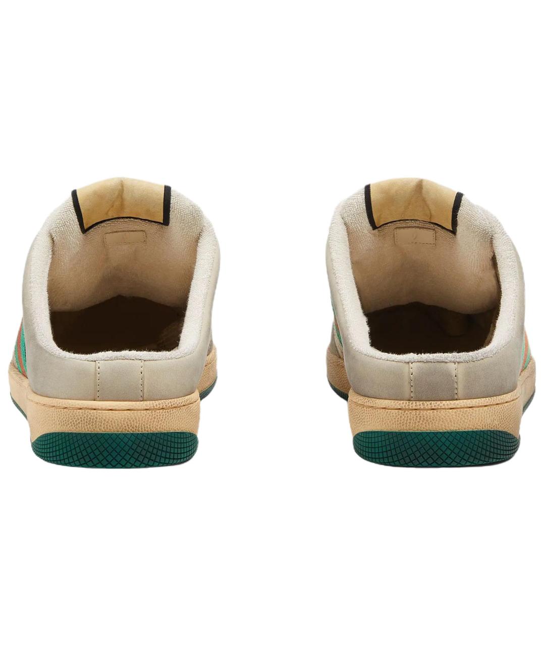 GUCCI Бежевые слипоны, фото 4