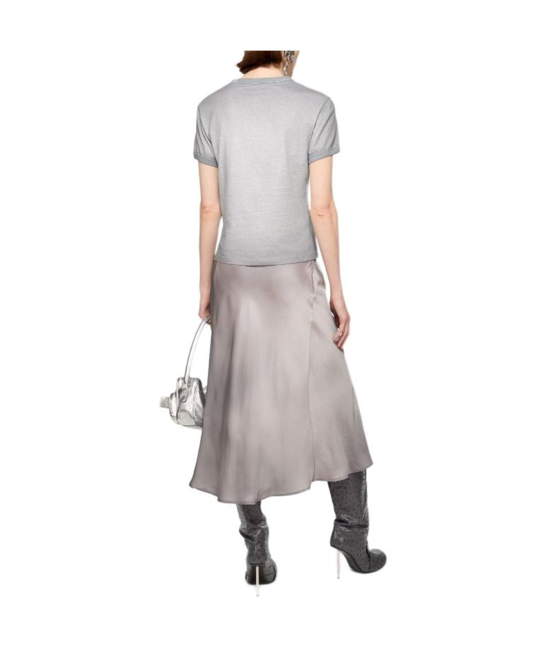 ACNE STUDIOS Серая футболка, фото 4