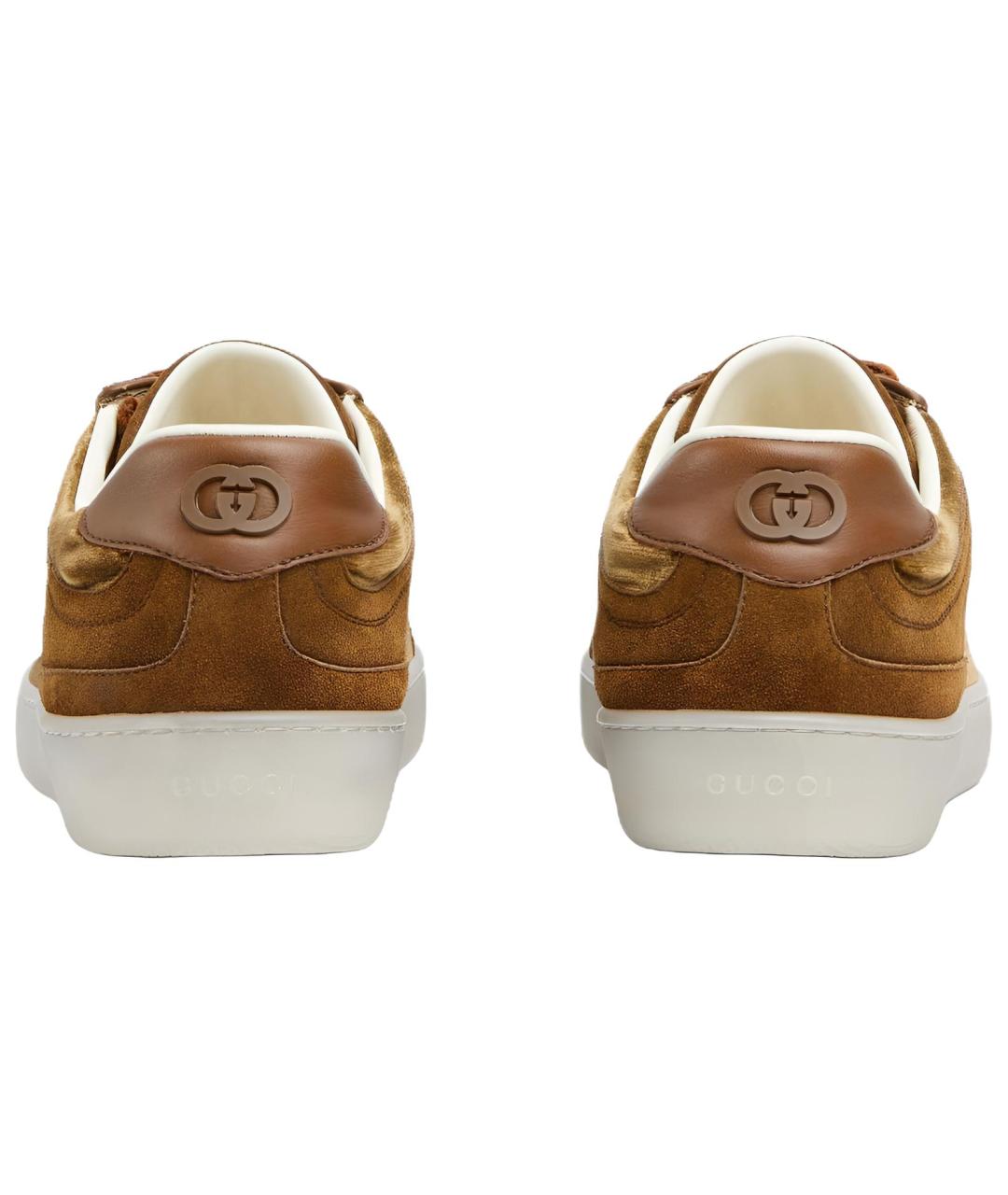 GUCCI Коричневые кеды, фото 5