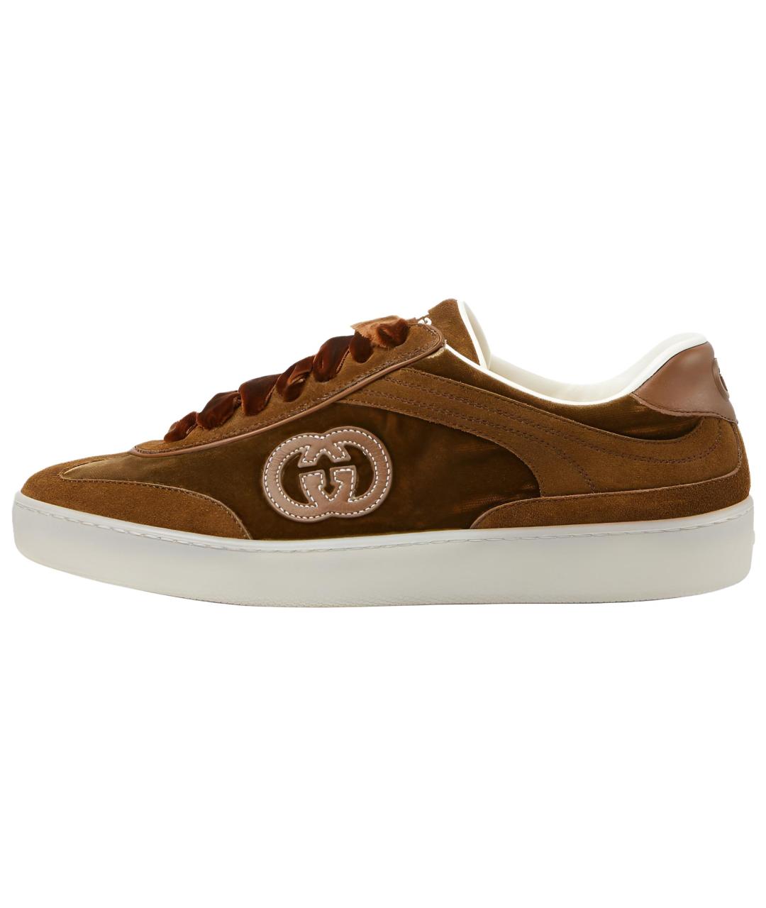 GUCCI Коричневые кеды, фото 2