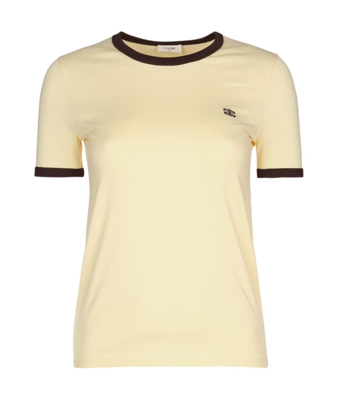 CELINE Желтая футболка, фото 1