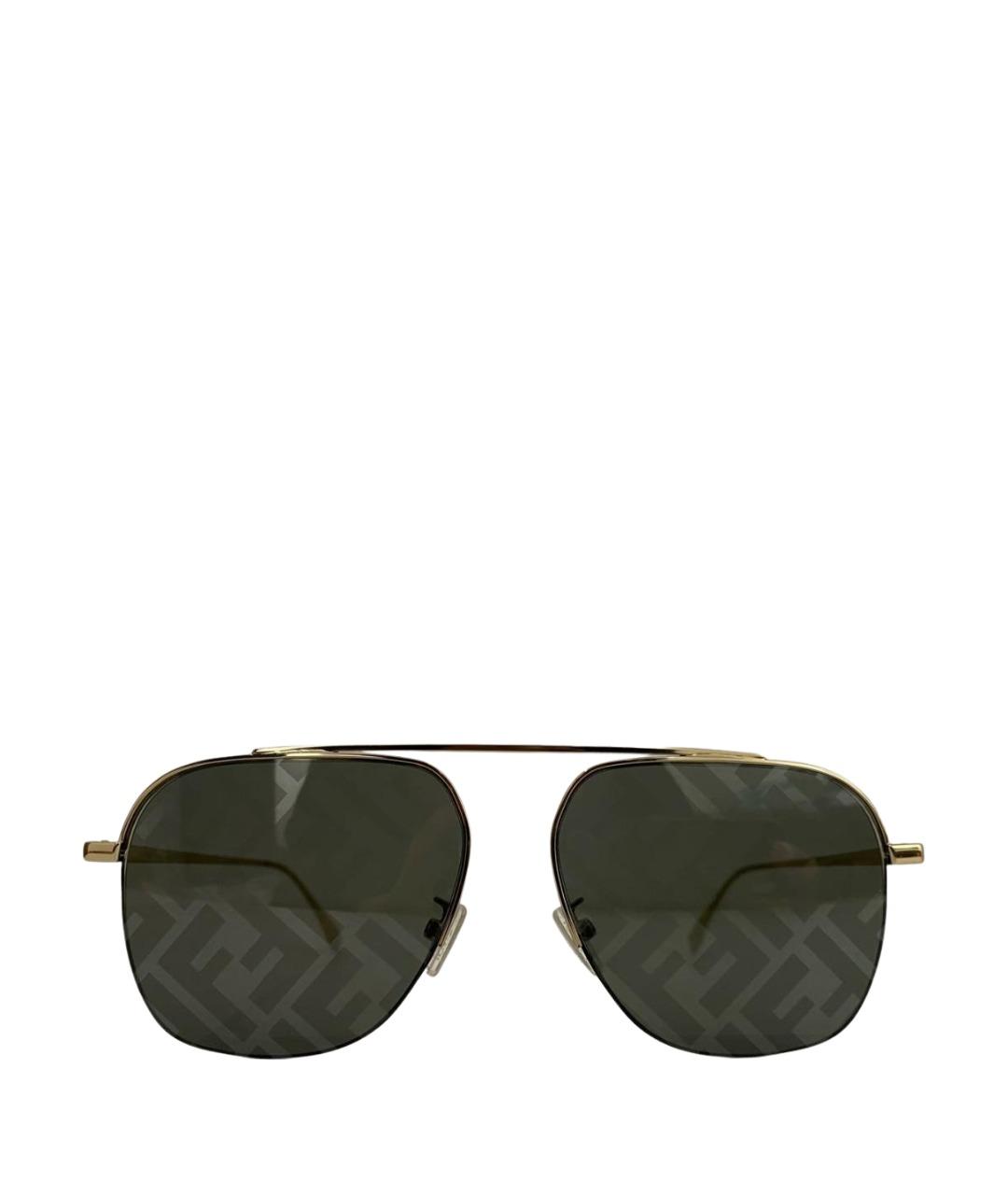 FENDI Черные металлические солнцезащитные очки, фото 1