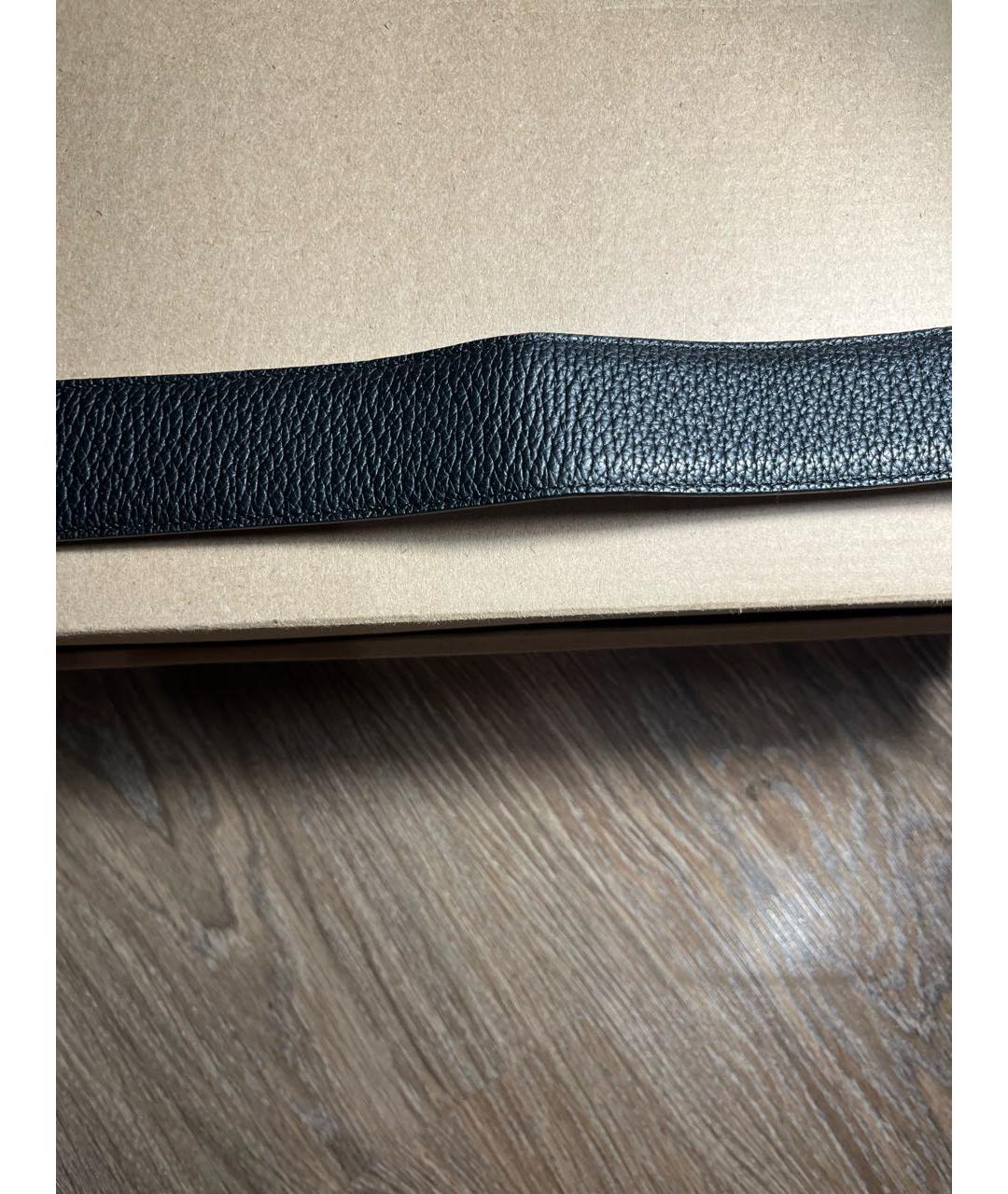 VERSACE Черный кожаный ремень, фото 6