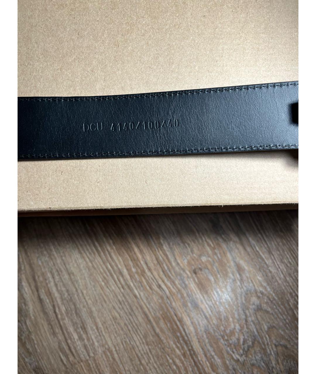 VERSACE Черный кожаный ремень, фото 5