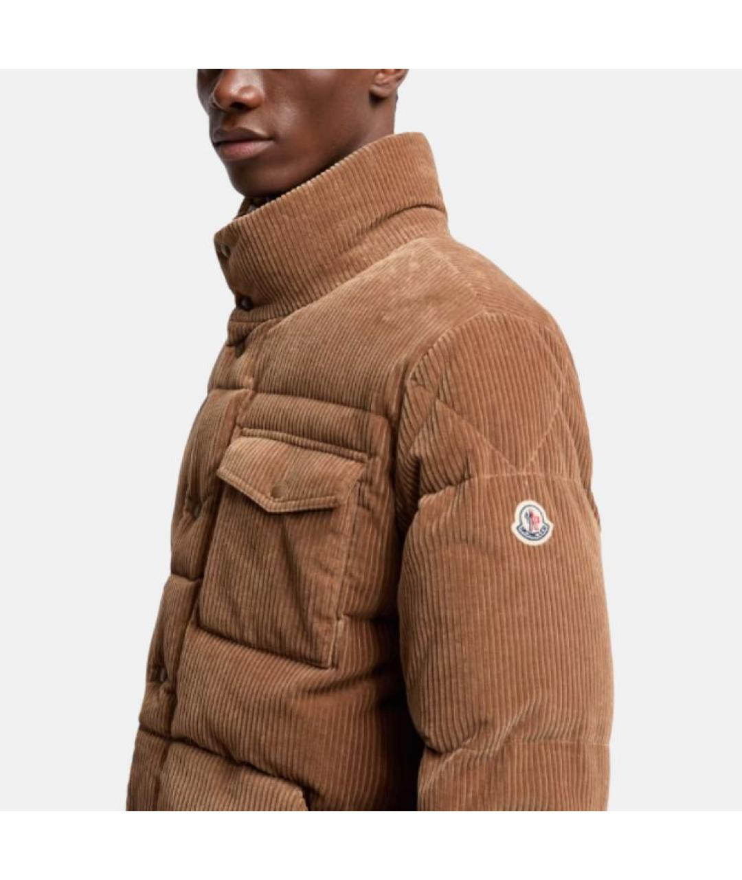 MONCLER Коричневый пуховик, фото 5