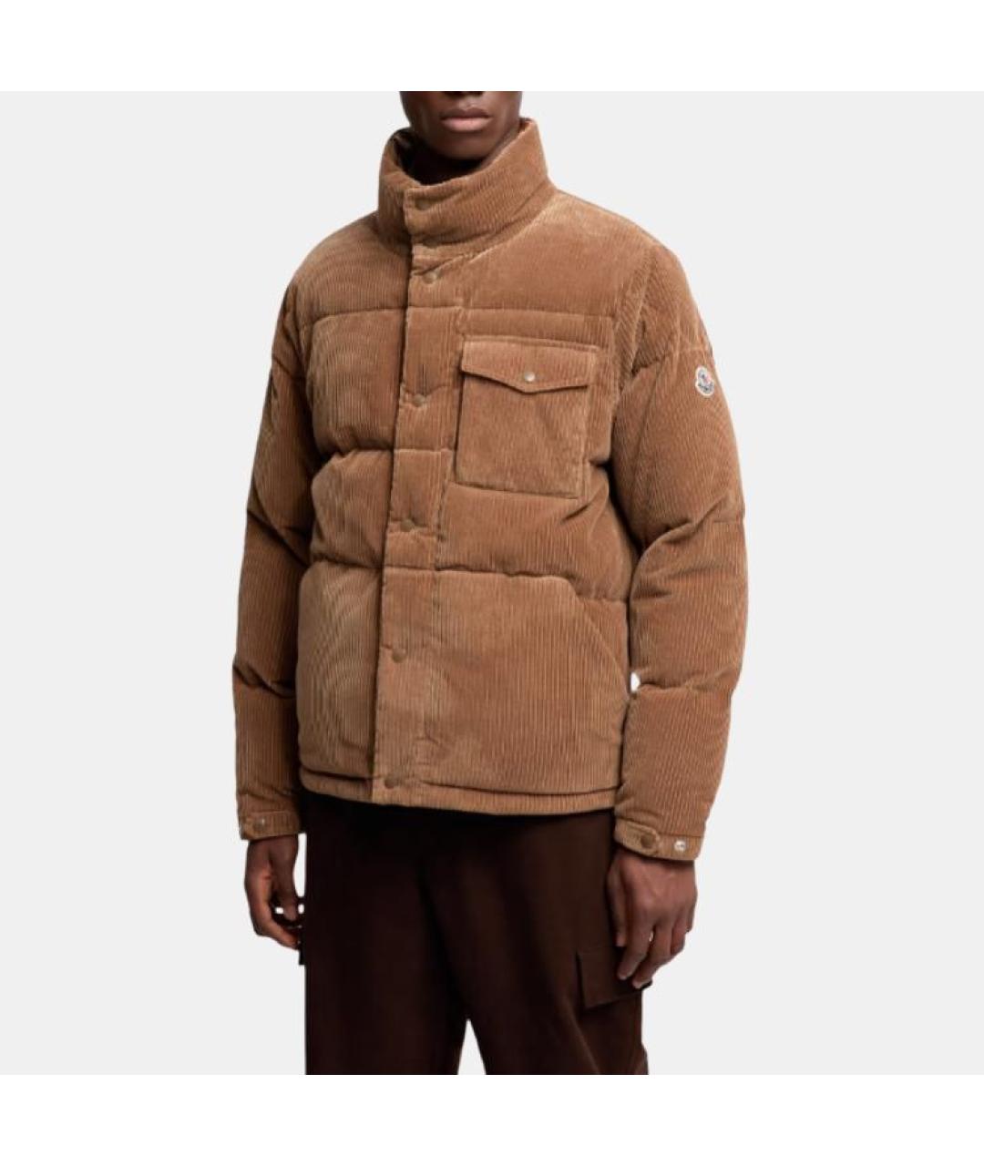 MONCLER Коричневый пуховик, фото 3