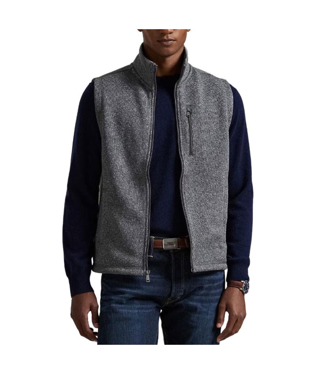 POLO RALPH LAUREN Серый полиэстеровый жилет, фото 2