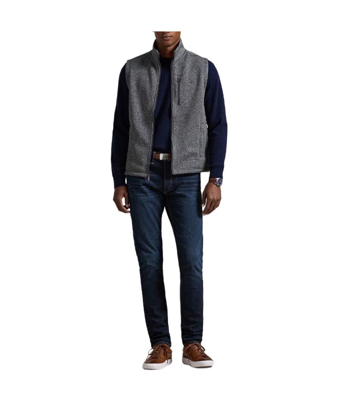 POLO RALPH LAUREN Серый полиэстеровый жилет, фото 3