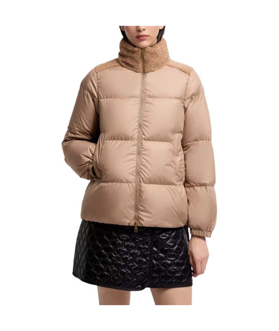 MONCLER Бежевый пуховик, фото 3