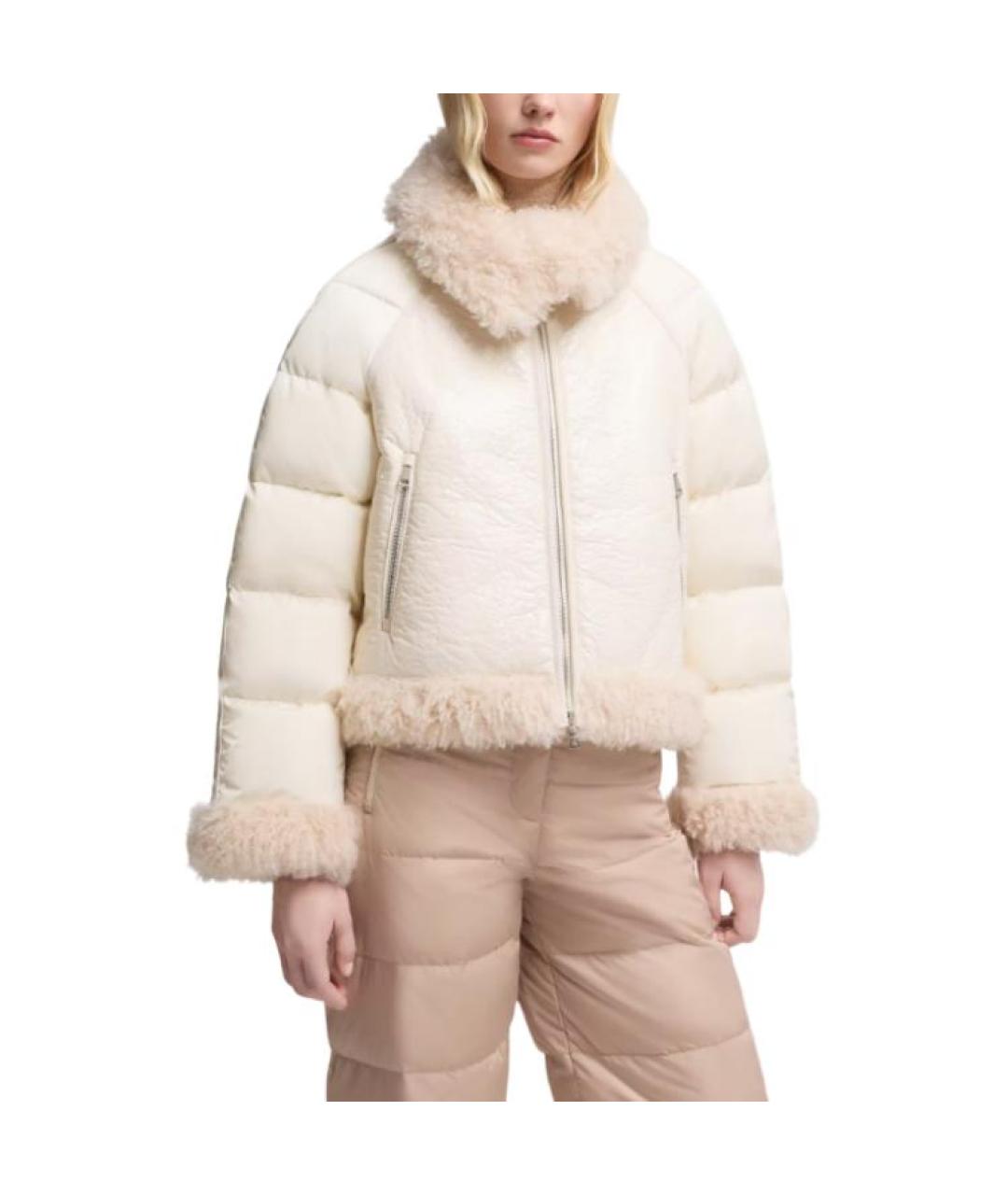 MONCLER Бежевый пуховик, фото 3