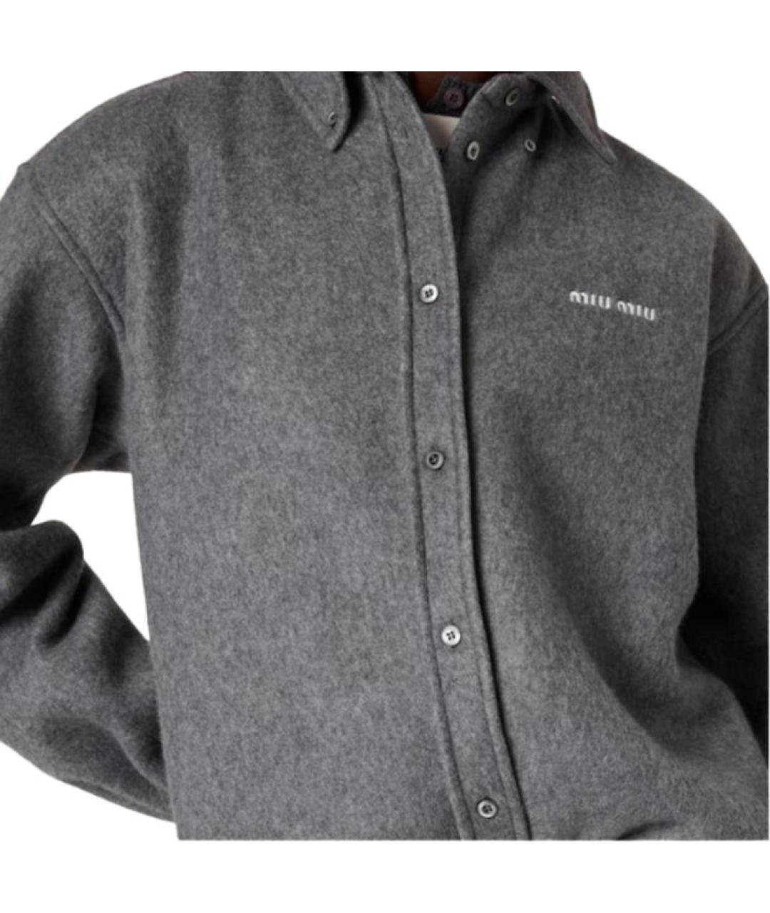 MIU MIU Серая рубашка, фото 4