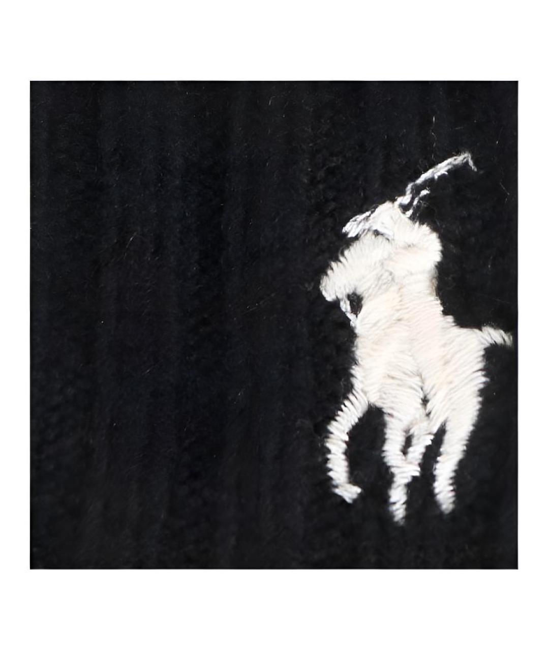 POLO RALPH LAUREN Черная шерстяная шапка, фото 3