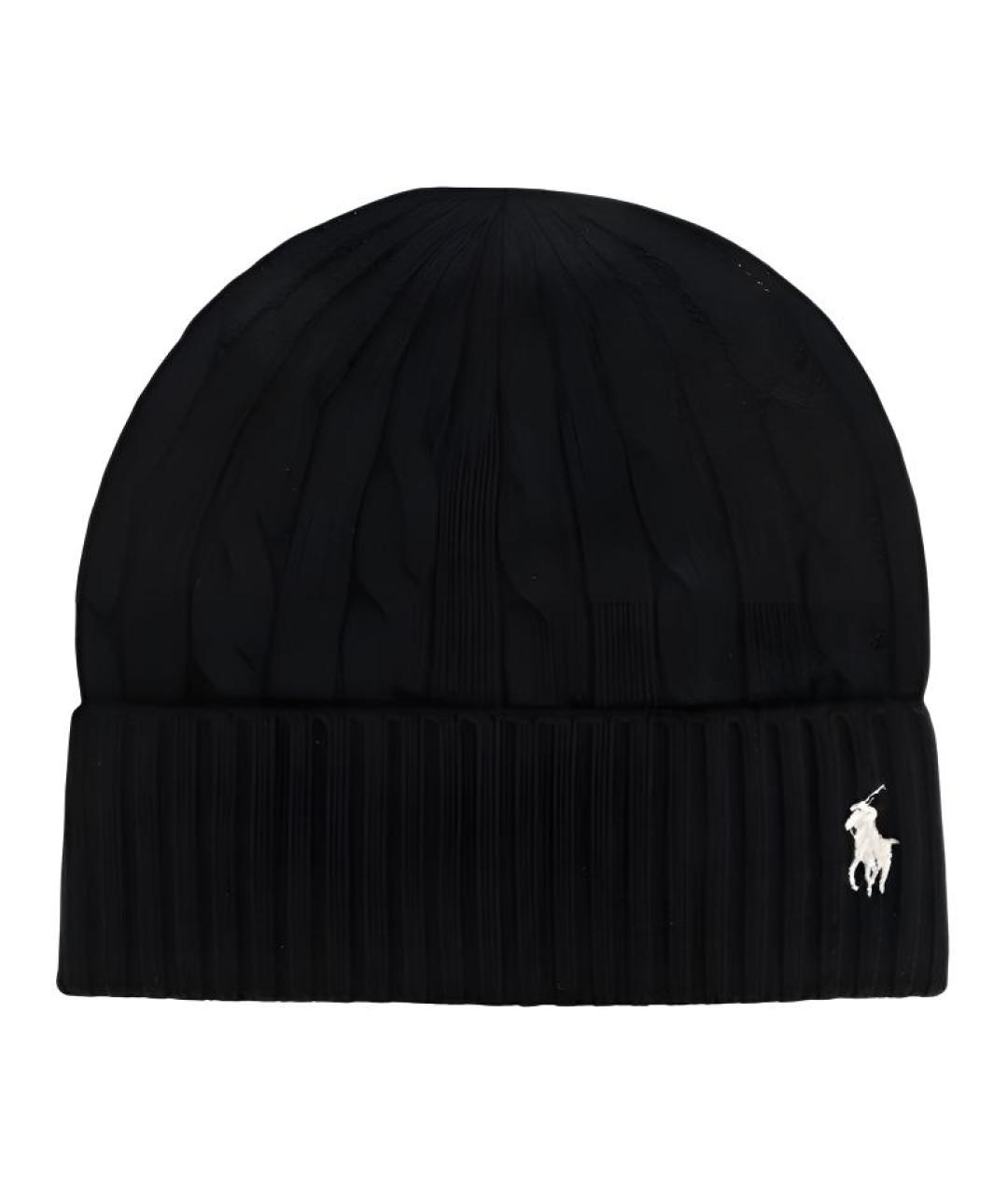 POLO RALPH LAUREN Черная шерстяная шапка, фото 1