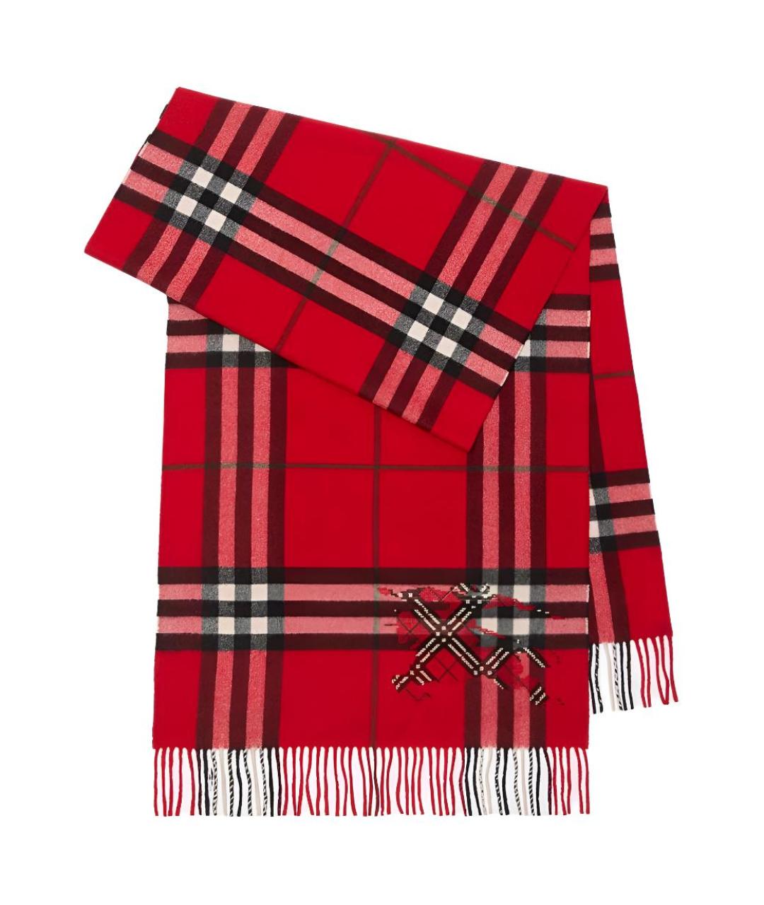 BURBERRY Красный шарф, фото 1