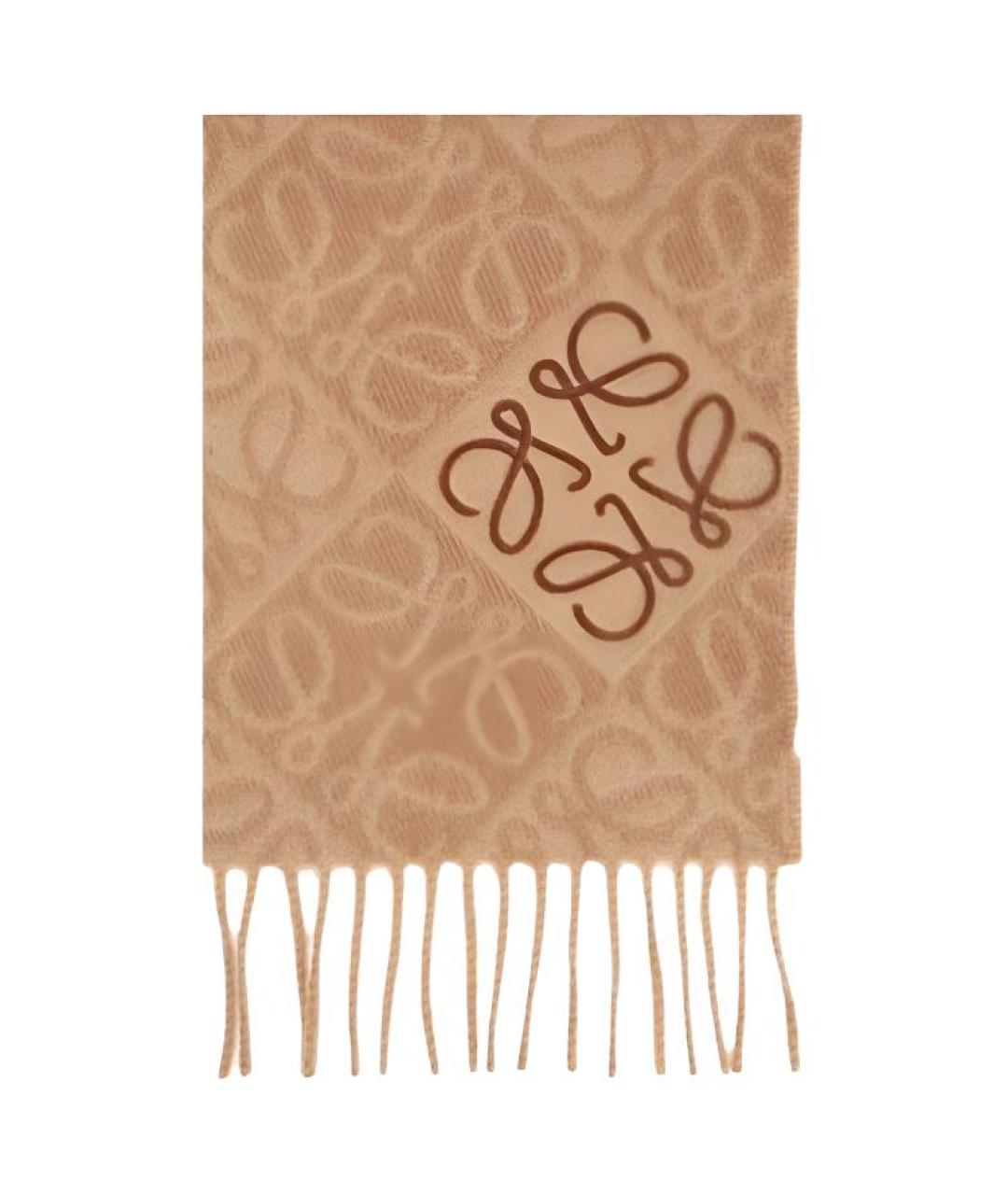 LOEWE Бежевый шарф, фото 2
