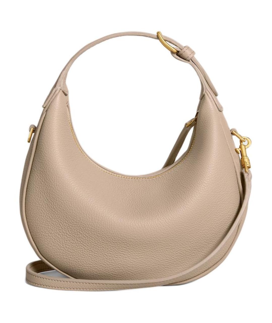 CELINE Бежевая кожаная сумка через плечо, фото 3