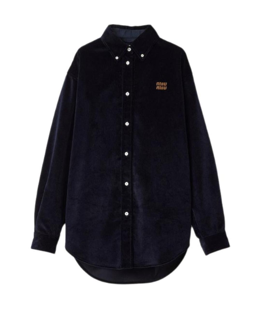 MIU MIU Темно-синяя рубашка, фото 1