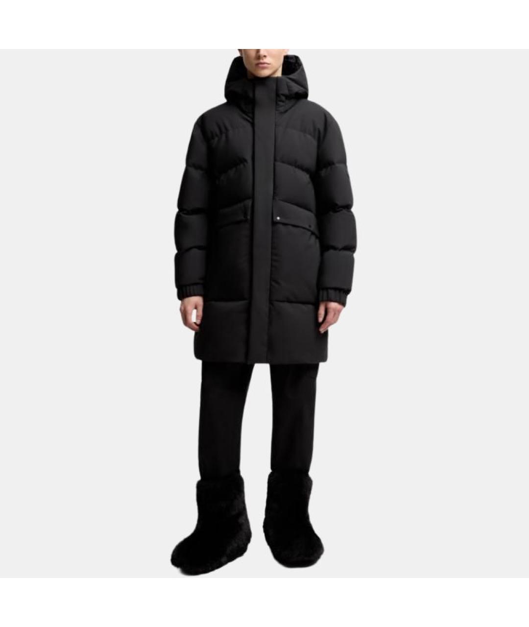 MONCLER Черный пуховик, фото 3