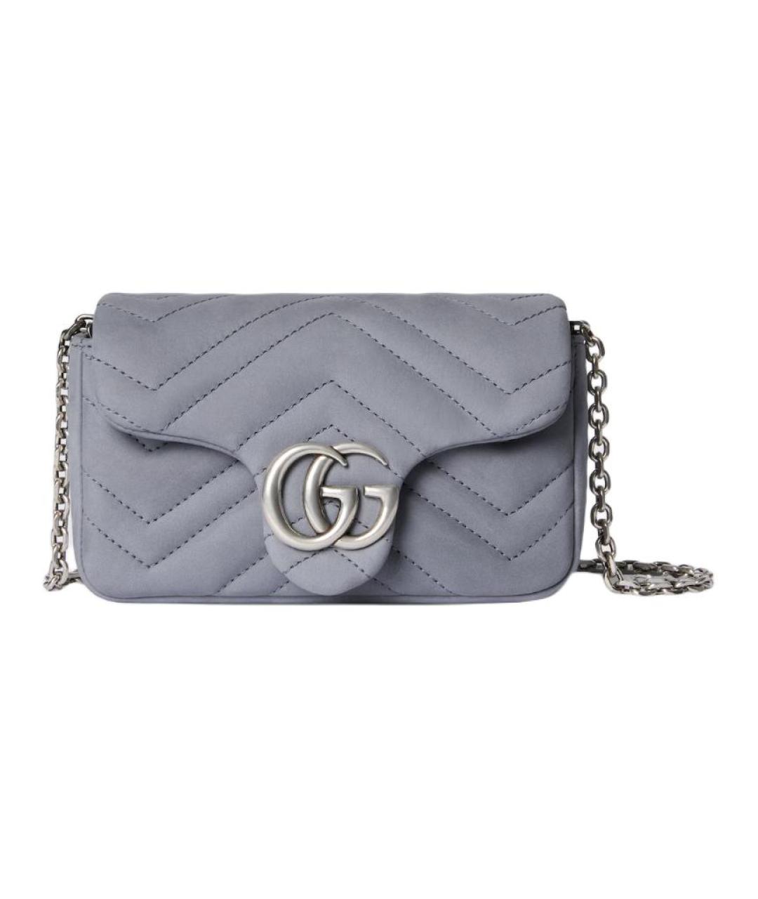 GUCCI Серая кожаная сумка через плечо, фото 1